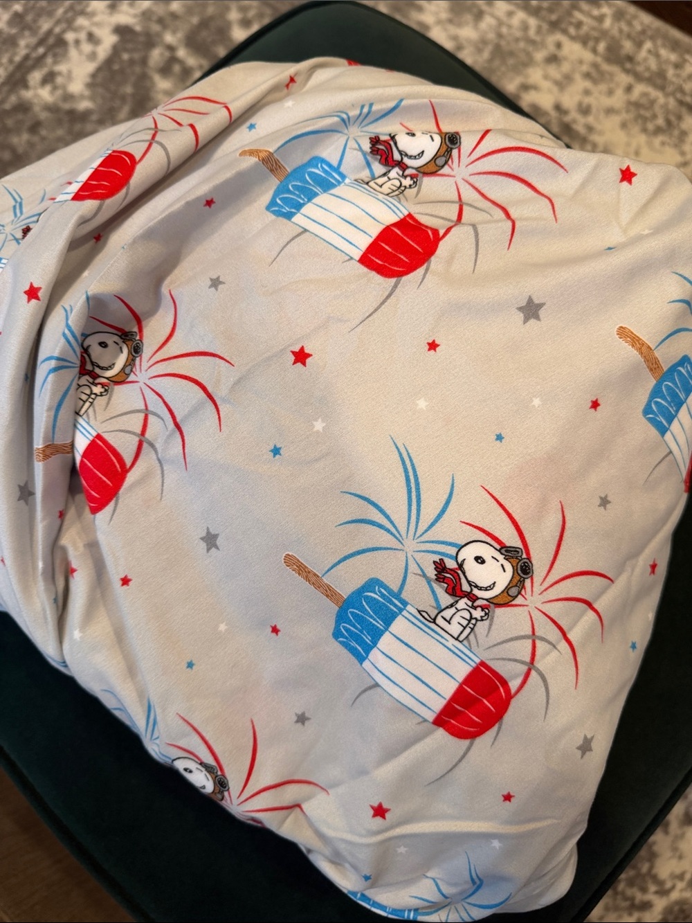 White Red & Blue Snoopy Fireworks Full Sheet Set